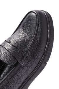 کفش لوفر زنانه مشکی چرمی راحتی دری مد