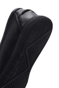 کفش لوفر زنانه مشکی چرمی ریشه‌دار راحتی دری مد