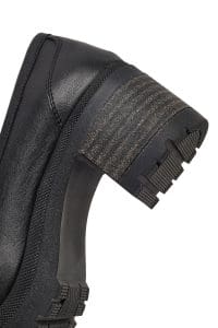 کفش لوفر زنانه مشکی چرمی پاشنه ضخیم دری مد