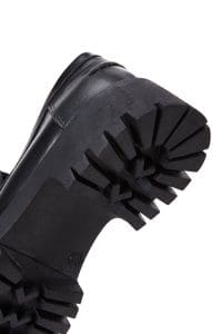 کفش لوفر زنانه مشکی چرمی پاشنه لژدار دری مد