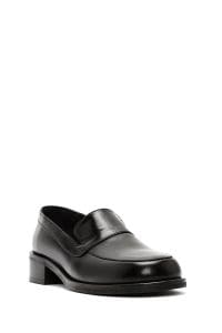 کفش لوفر زنانه مشکی چرمی کلاسیک دری مد