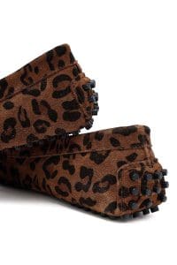 کفش لوفر زنانه پلنگی جیر پاپیون دری مد