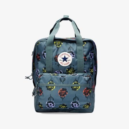 کوله‌پشتی سبز گلدار کانورس Floral Square مردانه و زنانه اورجینال