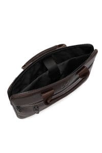 کیف اداری مردانه قهوه‌ای بند بلند دری مد