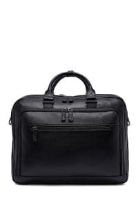 کیف اداری چرمی مردانه مشکی بنددار دری مد