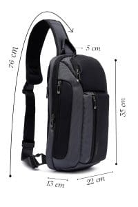 کیف دوشی مردانه خاکستری D-Pack دری مد