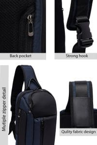 کیف دوشی مردانه سرمه‌ای D-Pack دری مد