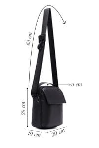 کیف دوشی مردانه مشکی D-Pack دری مد