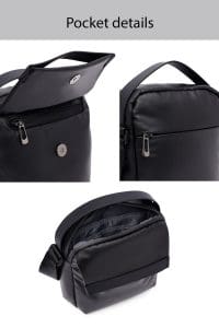 کیف دوشی مردانه مشکی D-Pack دری مد