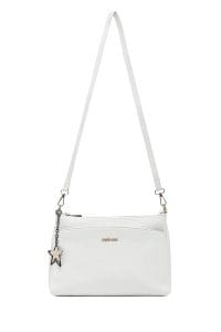 کیف زنانه دستی سفید بند بلند با اکسسوری دری مد