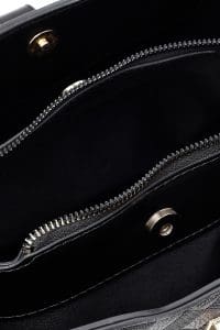 کیف زنانه دستی کلاسیک مشکی بند بلند چاپ‌دار دری مد