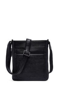 کیف کراس بادی چرمی مردانه مشکی بند بلند دری مد