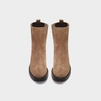 بوت زنانه خاکستری (ویزون) چرم بژ بدون پاشنه آلدو IYO-TR – ALDO