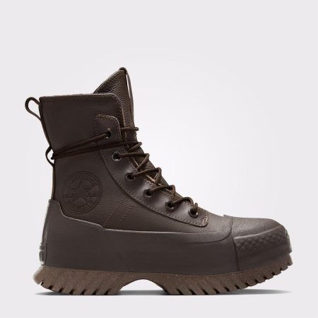 بوت کانورس آل‌استار Chuck Taylor All Star Lugged 2.0 CC قهوه‌ای مردانه و زنانه چرم لژدار ضدآب
