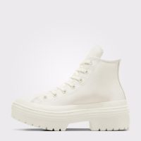 بوت کانورس آل‌استار Chuck Taylor All Star Lugged Heel بژ زنانه چرم لژدار