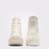 بوت کانورس آل‌استار Chuck Taylor All Star Lugged Heel بژ زنانه چرم لژدار