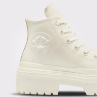 بوت کانورس آل‌استار Chuck Taylor All Star Lugged Heel بژ زنانه چرم لژدار