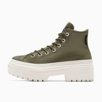 بوت کانورس آل‌استار Chuck Taylor All Star Lugged Heel سبز زنانه چرم لژدار ضدآب