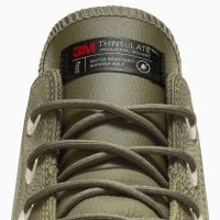 بوت کانورس آل‌استار Chuck Taylor All Star Lugged Heel سبز زنانه چرم لژدار ضدآب