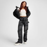 بوت کانورس آل‌استار Chuck Taylor All Star Lugged Heel مشکی زنانه چرم لژدار ضدآب