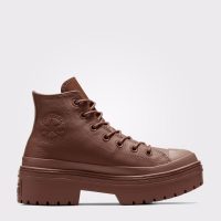 بوت کانورس آل‌استار Chuck Taylor All Star Lugged Heel چرم قهوه‌ای لژدار ضدآب زنانه