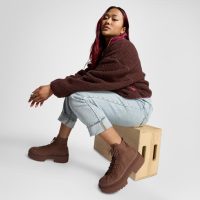 بوت کانورس آل‌استار Chuck Taylor All Star Lugged Heel چرم قهوه‌ای لژدار ضدآب زنانه