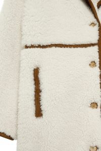 پالتو زنانه بژ خزدار Tahoe دری مد