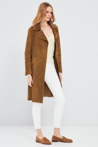 ژاکت چرم جیر شتریی زنانه ساردینیا دری مد