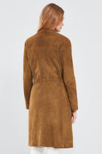 ژاکت چرم جیر شتریی زنانه ساردینیا دری مد