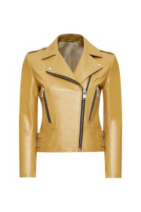 کاپشن چرم یقه دو سینه زنانه لاتویا دری مد