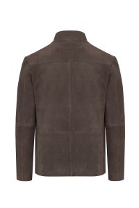 کاپشن چرمی مردانه قهوه‌ای نبوک Sacramento دری مد