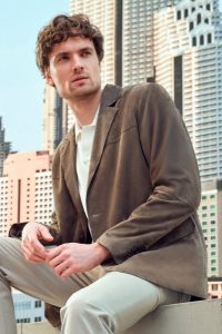 کت جیر مردانه رنگ بژ Blazer Rodrygo دری مد