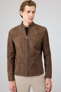 کت جیر مردانه رنگ قهوه‌ای یقه دیپلمات جذب Neymar دری مد