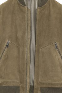 کت جیر مردانه سبز زیپ‌دار بافت‌دار Foden دری مد