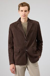 کت جیر مردانه قهوه‌ای Blazer Rodrygo دری مد