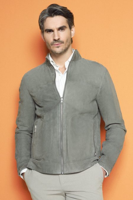 کت چرم جیر دو رو سبز مردانه Rakitic دری مد