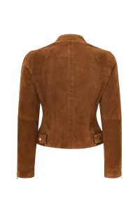 کت چرم جیر قهوه ای زنانه گریس دری مد