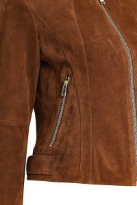 کت چرم جیر قهوه ای زنانه گریس دری مد