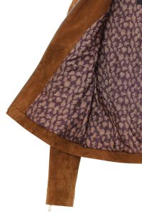 کت چرم جیر قهوه ای زنانه گریس دری مد