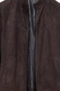 کت چرم دو رو جیر قهوه ای مردانه Clint دری مد