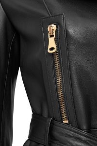 کت چرم کوتاه مشکی زنانه آتنا دری مد