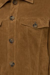 کت چرمی زنانه شتری جیر Valenza دری مد