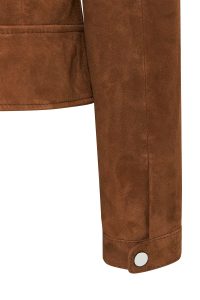 کت چرمی زنانه قهوه ای جیر بایکر Layla دری مد