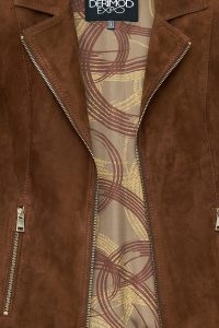 کت چرمی زنانه قهوه ای کوتاه جیر Lara دری مد