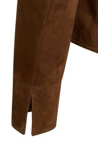 کت چرمی زنانه قهوه ای کوتاه جیر Lara دری مد