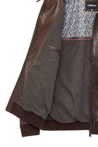 کت چرمی مردانه سایز بزرگ قهوه‌ای Felix دری مد