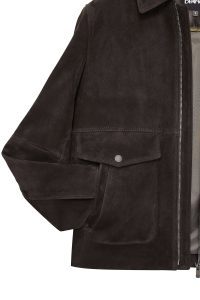 کت چرمی مردانه قهوه‌ای نبوک Morata دری مد