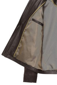 کت چرمی مردانه قهوه‌ای نبوک Morata دری مد