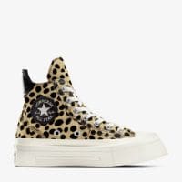 کتونی کانورس آل استار Chuck 70 Leopard Print De Luxe Squared طرح پلنگی مشکی زنانه لژدار اورجینال