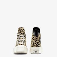 کتونی کانورس آل استار Chuck 70 Leopard Print De Luxe Squared طرح پلنگی مشکی زنانه لژدار اورجینال